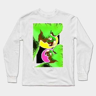 Tropical green parrot Long Sleeve T-Shirt